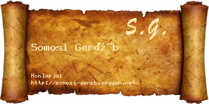 Somosi Geréb névjegykártya